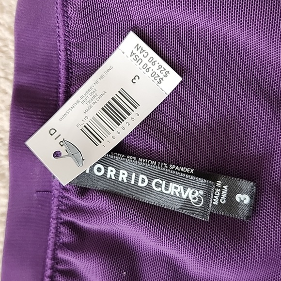 BNWT Torrid Purple High Rise Shaping thong sz 3x - Picture 4 of 14